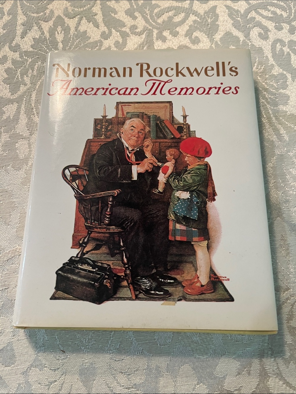 Norman Rockwell Hardcover Book – White Cover with Red and Brown Artwork